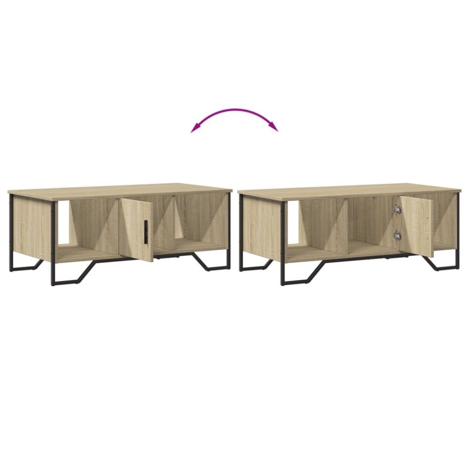 Mesa de centro madera de ingeniería roble Sonoma 100x51x40