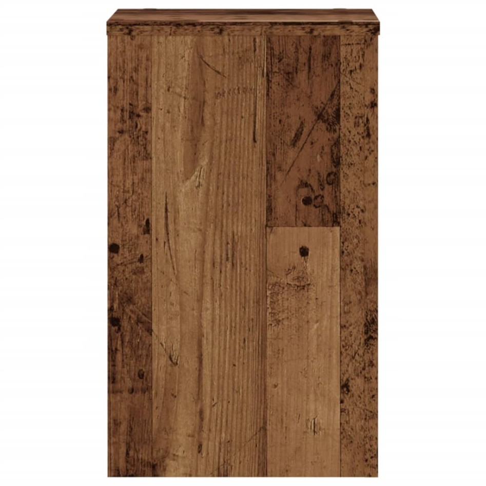 Soportes de plantas 2 uds madera roble envejecido 30x30x50