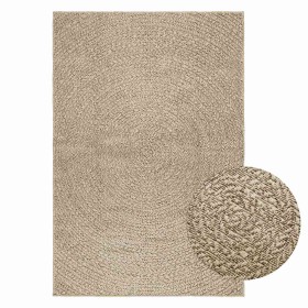 Alfombra ZIZUR aspecto yute interior/exterior beige 120x170