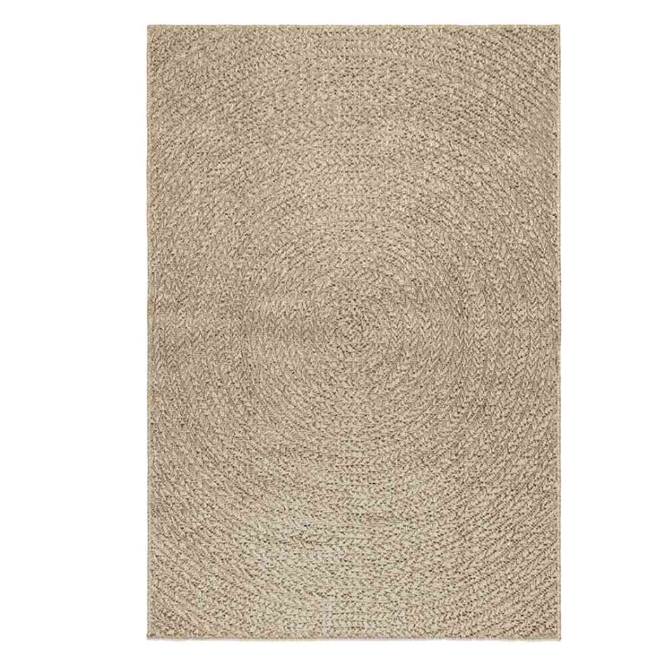 Alfombra ZIZUR aspecto yute interior/exterior beige 120x170