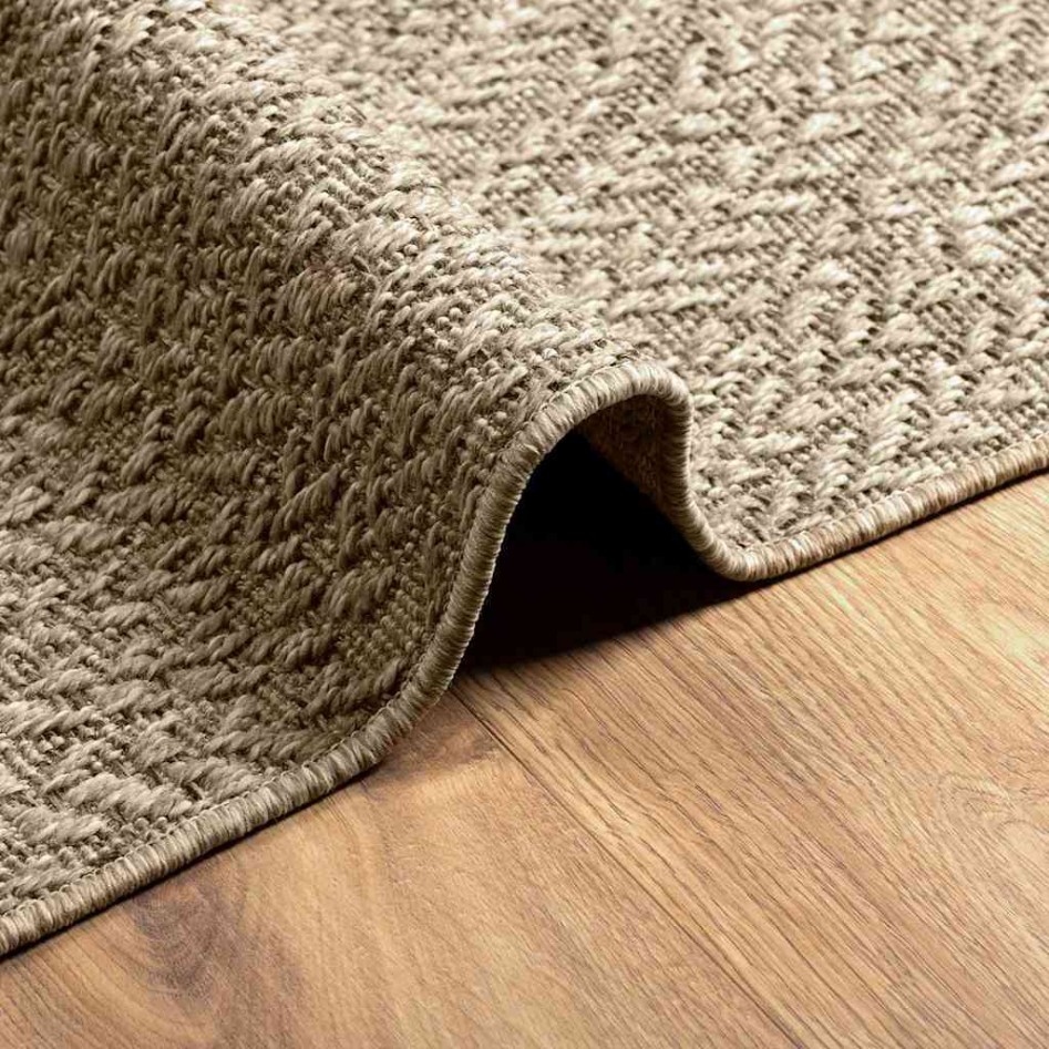 Alfombra ZIZUR aspecto yute interior/exterior beige 120x170