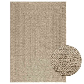 Alfombra ZIZUR aspecto yute interior/exterior beige 140x200