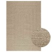Alfombra ZIZUR aspecto yute interior/exterior beige 140x200 cm