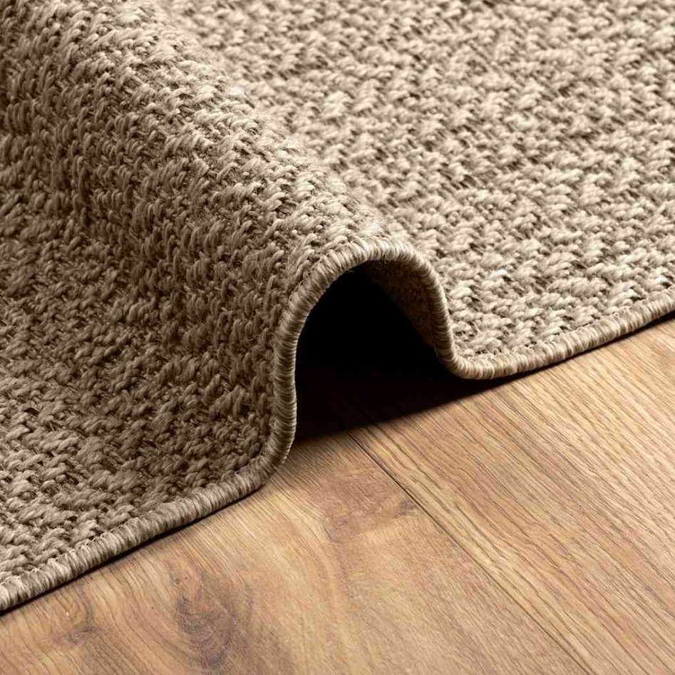 Alfombra ZIZUR aspecto yute interior/exterior beige 140x200