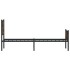 Estructura de cama sin colchón metal roble ahumado 80x200