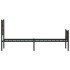 Estructura de cama sin colchón metal roble ahumado 90x200