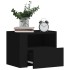 Mesitas de noche de pared 2 unidades negra 45x30x35