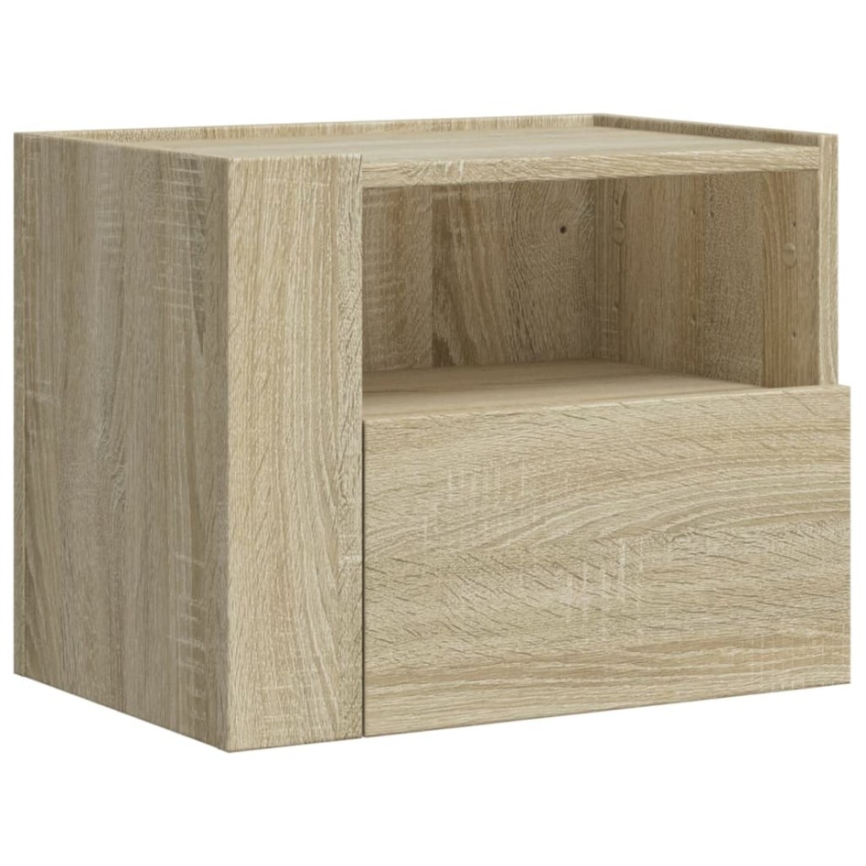 Mesitas de noche de pared 2 unidades roble Sonoma 45x30x35