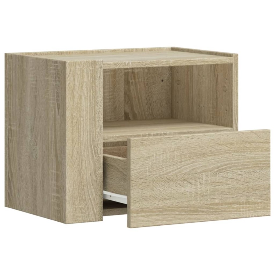 Mesitas de noche de pared 2 unidades roble Sonoma 45x30x35