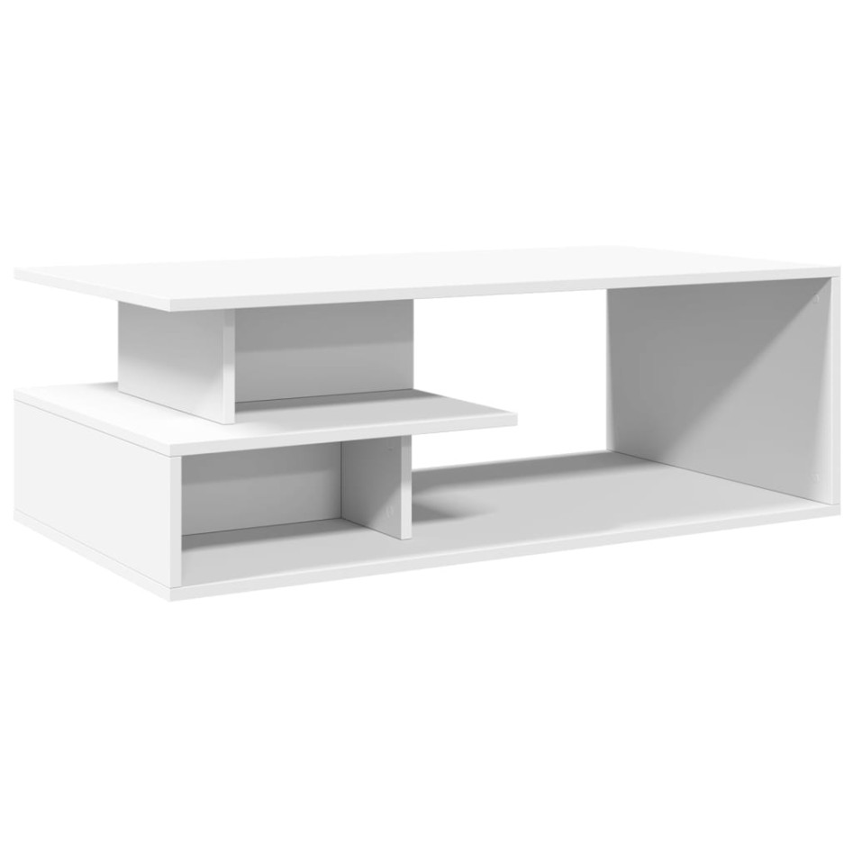 Mesa de centro madera de ingeniería blanco 102x55x35