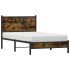 Estructura de cama sin colchón metal roble ahumado 100x190