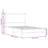 Estructura de cama sin colchón metal roble ahumado 100x190