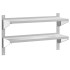 Estante de pared acero inoxidable plateado 100x30x60