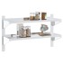 Estante de pared acero inoxidable plateado 100x30x60