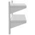 Estante de pared acero inoxidable plateado 100x30x60