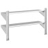 Estante de pared acero inoxidable plateado 100x30x60