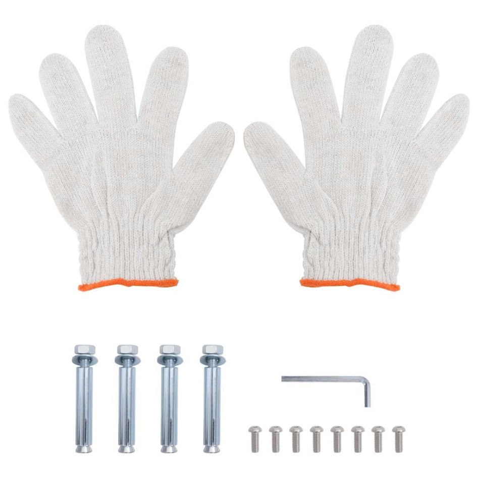 Estante de pared acero inoxidable plateado 100x30x60