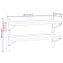 Estante de pared acero inoxidable plateado 100x30x60