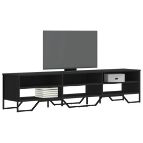 Mueble de TV madera de ingeniería negro 180x34x41