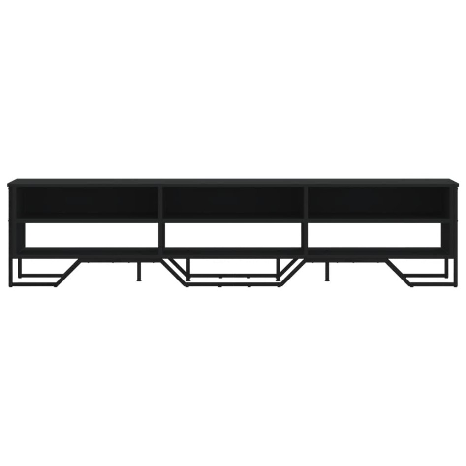 Mueble de TV madera de ingeniería negro 180x34x41