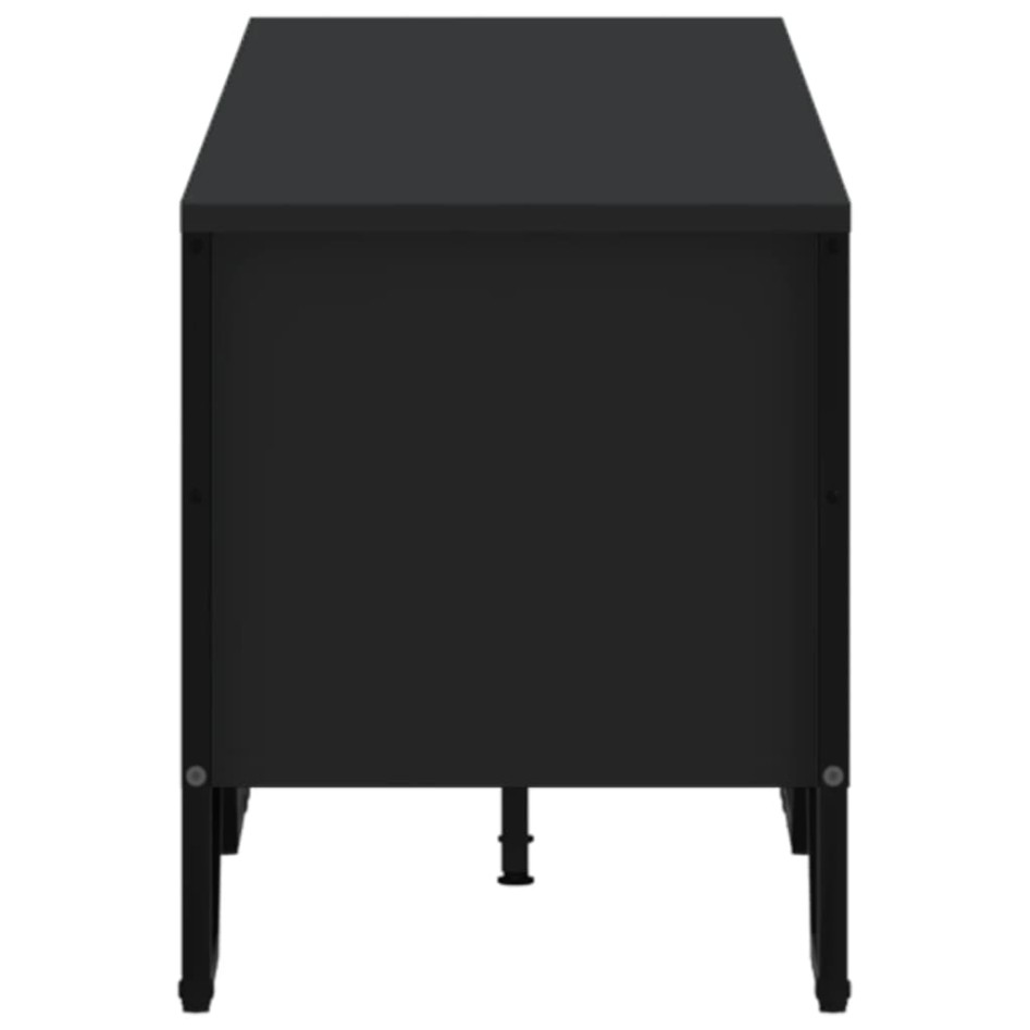 Mueble de TV madera de ingeniería negro 180x34x41