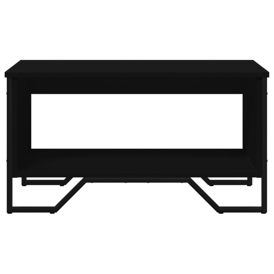 Mesa de centro madera de ingeniería negra 75x51x40