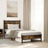 Estructura de cama sin colchón metal roble ahumado 75x190