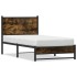 Estructura de cama sin colchón metal roble ahumado 75x190