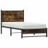 Estructura de cama sin colchón metal roble ahumado 75x190