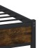 Estructura de cama sin colchón metal roble ahumado 75x190