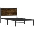 Estructura de cama sin colchón metal roble ahumado 107x203