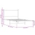 Estructura de cama sin colchón metal roble ahumado 107x203
