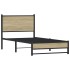 Estructura de cama sin colchón metal roble Sonoma 75x190