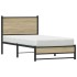 Estructura de cama sin colchón metal roble Sonoma 75x190