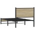 Estructura de cama sin colchón metal roble Sonoma 75x190
