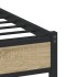 Estructura de cama sin colchón metal roble Sonoma 75x190