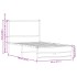 Estructura de cama sin colchón metal roble Sonoma 75x190