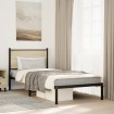 Estructura de cama sin colchón metal roble Sonoma 80x200 cm