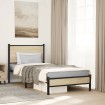 Estructura de cama sin colchón metal roble Sonoma 90x190 cm
