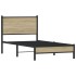 Estructura de cama sin colchón metal roble Sonoma 90x190