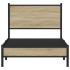 Estructura de cama sin colchón metal roble Sonoma 90x190