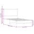 Estructura de cama sin colchón metal roble Sonoma 90x190