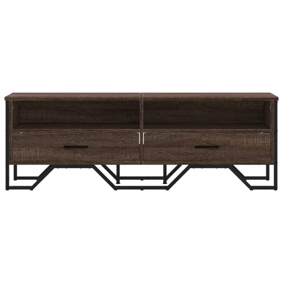 Mueble de TV madera de ingeniería marrón roble 122x34x41