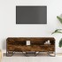 Mueble de TV madera de ingeniería roble ahumado 122x34x41