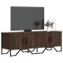 Mueble de TV madera de ingeniería marrón roble 122x34x41