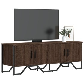 Mueble de TV madera de ingeniería marrón roble 122x34x41