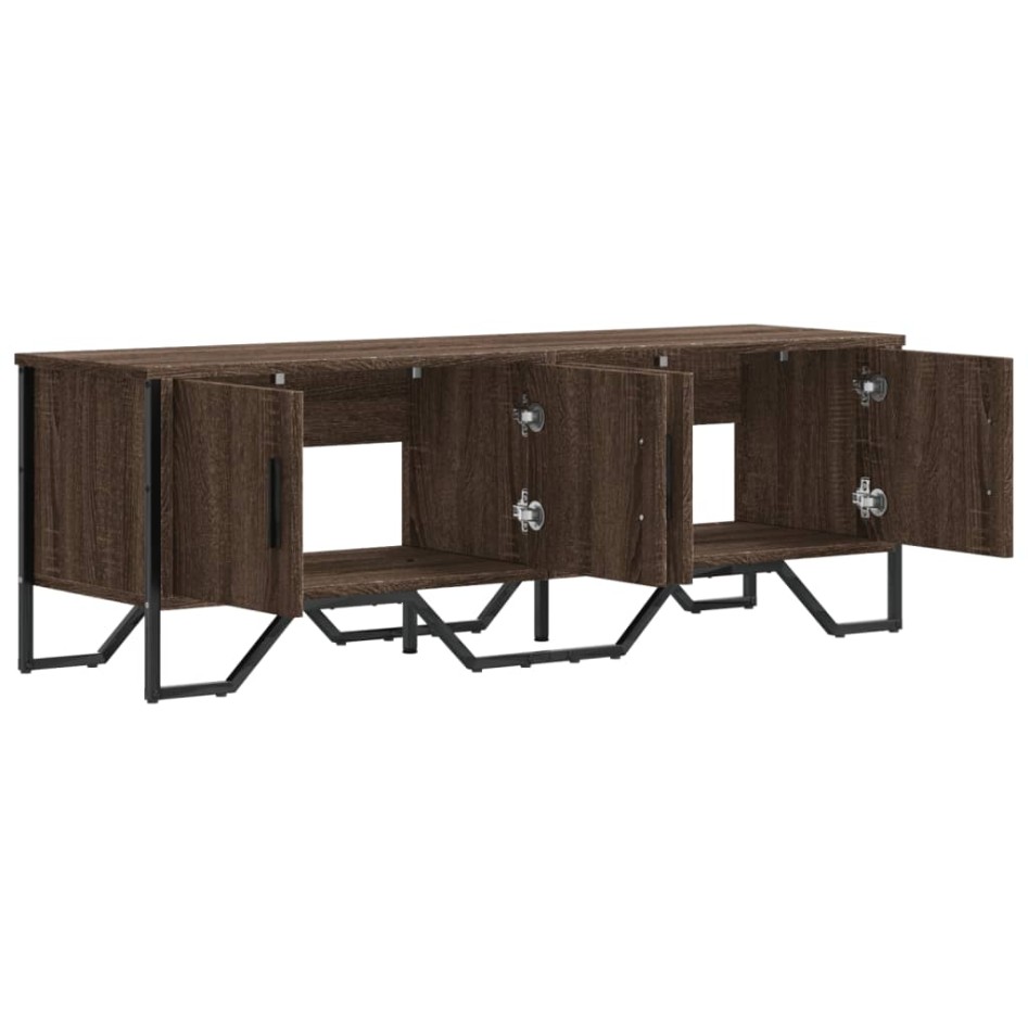 Mueble de TV madera de ingeniería marrón roble 122x34x41