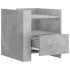 Mesita de noche madera de ingeniería gris hormigón 45x50x50