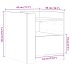 Mesita de noche madera de ingeniería gris hormigón 45x50x50