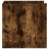 Mesita de noche madera de ingeniería roble ahumado 45x50x50